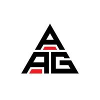 design de logotipo de letra de triângulo aag com forma de triângulo. monograma de design de logotipo de triângulo aag. modelo de logotipo de vetor de triângulo aag com cor vermelha. logotipo triangular aag logotipo simples, elegante e luxuoso.