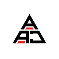 design de logotipo de letra de triângulo aaj com forma de triângulo. monograma de design de logotipo de triângulo aaj. modelo de logotipo de vetor de triângulo aaj com cor vermelha. logotipo triangular aaj logotipo simples, elegante e luxuoso.