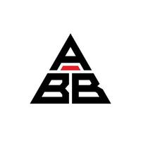 design de logotipo de letra de triângulo abb com forma de triângulo. monograma de design de logotipo de triângulo abb. modelo de logotipo de vetor abb triângulo com cor vermelha. abb triangular logo logo simples, elegante e luxuoso.