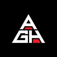 design de logotipo de letra de triângulo agh com forma de triângulo. monograma de design de logotipo de triângulo agh. modelo de logotipo de vetor de triângulo agh com cor vermelha. agh logotipo triangular logotipo simples, elegante e luxuoso.