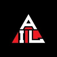 design de logotipo de letra de triângulo ail com forma de triângulo. monograma de design de logotipo de triângulo ail. modelo de logotipo de vetor de triângulo ail com cor vermelha. logo triangular logo simples, elegante e luxuoso.