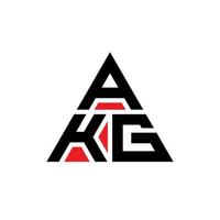 design de logotipo de letra de triângulo akg com forma de triângulo. monograma de design de logotipo de triângulo akg. modelo de logotipo de vetor de triângulo akg com cor vermelha. akg logotipo triangular logotipo simples, elegante e luxuoso.