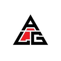 design de logotipo de letra de triângulo alg com forma de triângulo. monograma de design de logotipo de triângulo alg. modelo de logotipo de vetor de triângulo alg com cor vermelha. alg logotipo triangular logotipo simples, elegante e luxuoso.