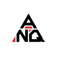 design de logotipo de letra de triângulo anq com forma de triângulo. monograma de design de logotipo de triângulo anq. modelo de logotipo de vetor de triângulo anq com cor vermelha. logo triangular anq logo simples, elegante e luxuoso.