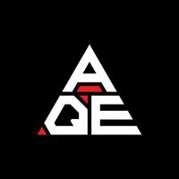 design de logotipo de letra de triângulo aqe com forma de triângulo. monograma de design de logotipo de triângulo aqe. modelo de logotipo de vetor de triângulo aqe com cor vermelha. logotipo triangular aqe logotipo simples, elegante e luxuoso.