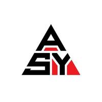 design de logotipo de letra triângulo asy com forma de triângulo. monograma de design de logotipo de triângulo asy. modelo de logotipo de vetor de triângulo asy com cor vermelha. logotipo triangular asy logotipo simples, elegante e luxuoso.
