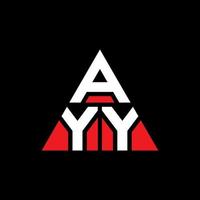 ayy design de logotipo de letra de triângulo com forma de triângulo. monograma de design de logotipo de triângulo ayy. modelo de logotipo de vetor de triângulo ayy com cor vermelha. ayy logotipo triangular logotipo simples, elegante e luxuoso.