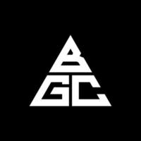 design de logotipo de letra triângulo bgc com forma de triângulo. monograma de design de logotipo de triângulo bgc. modelo de logotipo de vetor de triângulo bgc com cor vermelha. logotipo triangular bgc logotipo simples, elegante e luxuoso.