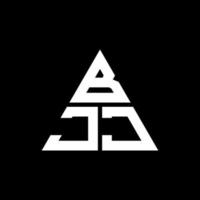 design de logotipo de letra de triângulo bjj com forma de triângulo. monograma de design de logotipo de triângulo bjj. modelo de logotipo de vetor de triângulo bjj com cor vermelha. logotipo triangular bjj logotipo simples, elegante e luxuoso.