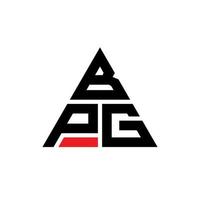 design de logotipo de letra triângulo bpg com forma de triângulo. monograma de design de logotipo de triângulo bpg. modelo de logotipo de vetor de triângulo bpg com cor vermelha. logotipo triangular bpg logotipo simples, elegante e luxuoso.
