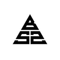 design de logotipo de letra de triângulo bsz com forma de triângulo. monograma de design de logotipo de triângulo bsz. modelo de logotipo de vetor de triângulo bsz com cor vermelha. logotipo triangular bsz logotipo simples, elegante e luxuoso.