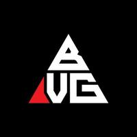 design de logotipo de letra triângulo bvg com forma de triângulo. monograma de design de logotipo de triângulo bvg. modelo de logotipo de vetor de triângulo bvg com cor vermelha. logotipo triangular bvg logotipo simples, elegante e luxuoso.