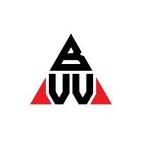 design de logotipo de letra de triângulo bvv com forma de triângulo. monograma de design de logotipo de triângulo bvv. modelo de logotipo de vetor de triângulo bvv com cor vermelha. logotipo triangular bvv logotipo simples, elegante e luxuoso.
