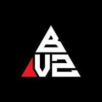 design de logotipo de letra triângulo bvz com forma de triângulo. monograma de design de logotipo de triângulo bvz. modelo de logotipo de vetor de triângulo bvz com cor vermelha. logotipo triangular bvz logotipo simples, elegante e luxuoso.
