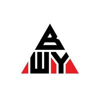 design de logotipo de letra triângulo bwy com forma de triângulo. monograma de design de logotipo de triângulo bwy. modelo de logotipo de vetor triângulo bwy com cor vermelha. logotipo triangular bwy logotipo simples, elegante e luxuoso.