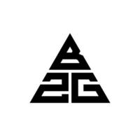design de logotipo de letra triângulo bzg com forma de triângulo. monograma de design de logotipo de triângulo bzg. modelo de logotipo de vetor de triângulo bzg com cor vermelha. logotipo triangular bzg logotipo simples, elegante e luxuoso.