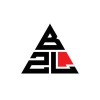 design de logotipo de letra triângulo bzl com forma de triângulo. monograma de design de logotipo de triângulo bzl. modelo de logotipo de vetor bzl triângulo com cor vermelha. logotipo triangular bzl logotipo simples, elegante e luxuoso.