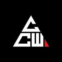 design de logotipo de letra de triângulo ccw com forma de triângulo. monograma de design de logotipo de triângulo ccw. modelo de logotipo de vetor triângulo ccw com cor vermelha. logotipo triangular ccw logotipo simples, elegante e luxuoso.