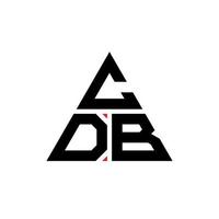 design de logotipo de letra de triângulo cdb com forma de triângulo. monograma de design de logotipo de triângulo cdb. modelo de logotipo de vetor de triângulo cdb com cor vermelha. logotipo triangular cdb logotipo simples, elegante e luxuoso.