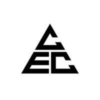 design de logotipo de carta triângulo cec com forma de triângulo. monograma de design de logotipo de triângulo cec. modelo de logotipo de vetor de triângulo cec com cor vermelha. cec logotipo triangular logotipo simples, elegante e luxuoso.