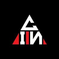 design de logotipo de letra triângulo cin com forma de triângulo. monograma de design de logotipo de triângulo cin. modelo de logotipo de vetor cin triângulo com cor vermelha. cin logotipo triangular logotipo simples, elegante e luxuoso.