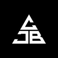 design de logotipo de letra triângulo cjb com forma de triângulo. monograma de design de logotipo de triângulo cjb. modelo de logotipo de vetor triângulo cjb com cor vermelha. logotipo triangular cjb logotipo simples, elegante e luxuoso.