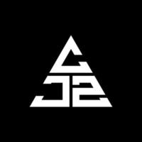 design de logotipo de letra triângulo cjz com forma de triângulo. monograma de design de logotipo de triângulo cjz. modelo de logotipo de vetor de triângulo cjz com cor vermelha. logotipo triangular cjz logotipo simples, elegante e luxuoso.