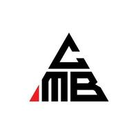 cmb design de logotipo de letra de triângulo com forma de triângulo. monograma de design de logotipo de triângulo cmb. modelo de logotipo de vetor de triângulo cmb com cor vermelha. cmb logotipo triangular logotipo simples, elegante e luxuoso.