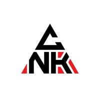 design de logotipo de letra triângulo cnk com forma de triângulo. monograma de design de logotipo de triângulo cnk. modelo de logotipo de vetor de triângulo cnk com cor vermelha. logotipo triangular cnk logotipo simples, elegante e luxuoso.