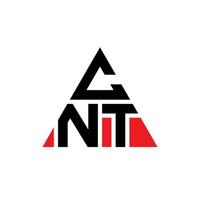 design de logotipo de letra triângulo cnt com forma de triângulo. monograma de design de logotipo de triângulo cnt. modelo de logotipo de vetor triângulo cnt com cor vermelha. cnt logotipo triangular logotipo simples, elegante e luxuoso.