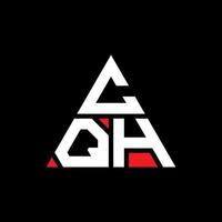 design de logotipo de letra de triângulo cqh com forma de triângulo. monograma de design de logotipo de triângulo cqh. modelo de logotipo de vetor de triângulo cqh com cor vermelha. logotipo triangular cqh logotipo simples, elegante e luxuoso.