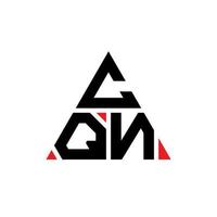 design de logotipo de letra triângulo cqn com forma de triângulo. monograma de design de logotipo de triângulo cqn. modelo de logotipo de vetor de triângulo cqn com cor vermelha. logotipo triangular cqn logotipo simples, elegante e luxuoso.