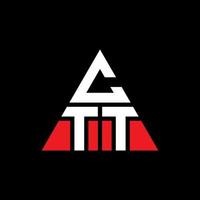 design de logotipo de letra de triângulo ctt com forma de triângulo. monograma de design de logotipo de triângulo ctt. modelo de logotipo de vetor de triângulo ctt com cor vermelha. logotipo triangular ctt logotipo simples, elegante e luxuoso.