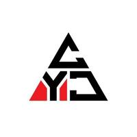 design de logotipo de carta triângulo cyj com forma de triângulo. monograma de design de logotipo de triângulo cyj. modelo de logotipo de vetor triângulo cyj com cor vermelha. logotipo triangular cyj logotipo simples, elegante e luxuoso.