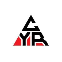 design de logotipo de carta triângulo cyr com forma de triângulo. monograma de design de logotipo de triângulo cyr. modelo de logotipo de vetor de triângulo cyr com cor vermelha. logotipo triangular cyr logotipo simples, elegante e luxuoso.