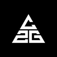 design de logotipo de letra de triângulo czg com forma de triângulo. monograma de design de logotipo de triângulo czg. modelo de logotipo de vetor de triângulo czg com cor vermelha. czg logotipo triangular logotipo simples, elegante e luxuoso.