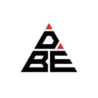 design de logotipo de letra triângulo dbe com forma de triângulo. monograma de design de logotipo de triângulo dbe. modelo de logotipo de vetor dbe triângulo com cor vermelha. dbe logotipo triangular logotipo simples, elegante e luxuoso.