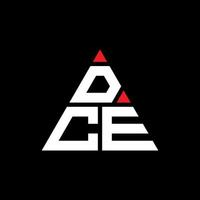 design de logotipo de letra triângulo dce com forma de triângulo. monograma de design de logotipo de triângulo dce. modelo de logotipo de vetor de triângulo dce com cor vermelha. logotipo triangular dce logotipo simples, elegante e luxuoso.