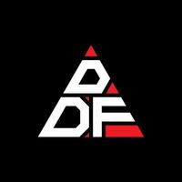 design de logotipo de letra triângulo ddf com forma de triângulo. monograma de design de logotipo de triângulo ddf. modelo de logotipo de vetor triângulo ddf com cor vermelha. logotipo triangular ddf logotipo simples, elegante e luxuoso.