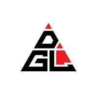 design de logotipo de letra triângulo dgl com forma de triângulo. monograma de design de logotipo de triângulo dgl. modelo de logotipo de vetor dgl triângulo com cor vermelha. logotipo triangular dgl logotipo simples, elegante e luxuoso.