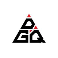 design de logotipo de letra triângulo dgq com forma de triângulo. monograma de design de logotipo de triângulo dgq. modelo de logotipo de vetor dgq triângulo com cor vermelha. logotipo triangular dgq logotipo simples, elegante e luxuoso.