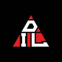design de logotipo de letra de triângulo dil com forma de triângulo. monograma de design de logotipo de triângulo dil. modelo de logotipo de vetor dil triângulo com cor vermelha. logotipo triangular dil logotipo simples, elegante e luxuoso.