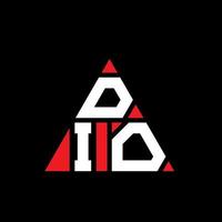 design de logotipo de letra triângulo dio com forma de triângulo. monograma de design de logotipo dio triângulo. modelo de logotipo de vetor dio triângulo com cor vermelha. logotipo triangular dio logotipo simples, elegante e luxuoso.