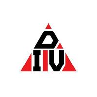 design de logotipo de letra de triângulo div com forma de triângulo. monograma de design de logotipo de triângulo div. modelo de logotipo de vetor div triângulo com cor vermelha. logotipo triangular div logotipo simples, elegante e luxuoso.