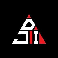 design de logotipo de letra triângulo dji com forma de triângulo. monograma de design de logotipo de triângulo dji. modelo de logotipo de vetor dji triângulo com cor vermelha. logotipo triangular dji logotipo simples, elegante e luxuoso.