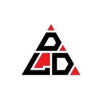 dld design de logotipo de letra de triângulo com forma de triângulo. dld triângulo monograma de design de logotipo. modelo de logotipo de vetor dld triângulo com cor vermelha. dld logotipo triangular simples, elegante e luxuoso.