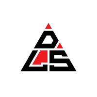 dls design de logotipo de letra de triângulo com forma de triângulo. dls triângulo monograma de design de logotipo. dls triângulo modelo de logotipo de vetor com cor vermelha. dls logotipo triangular logotipo simples, elegante e luxuoso.