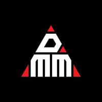 design de logotipo de letra de triângulo dmm com forma de triângulo. monograma de design de logotipo de triângulo dmm. modelo de logotipo de vetor de triângulo dmm com cor vermelha. dmm logotipo triangular logotipo simples, elegante e luxuoso.