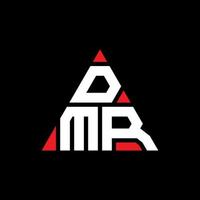 design de logotipo de letra de triângulo dmr com forma de triângulo. monograma de design de logotipo de triângulo dmr. modelo de logotipo de vetor de triângulo dmr com cor vermelha. logotipo triangular dmr logotipo simples, elegante e luxuoso.