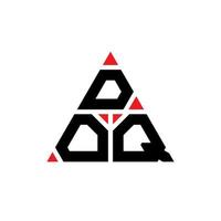 design de logotipo de letra triângulo doq com forma de triângulo. monograma de design de logotipo de triângulo doq. modelo de logotipo de vetor triângulo doq com cor vermelha. logotipo triangular doq logotipo simples, elegante e luxuoso.